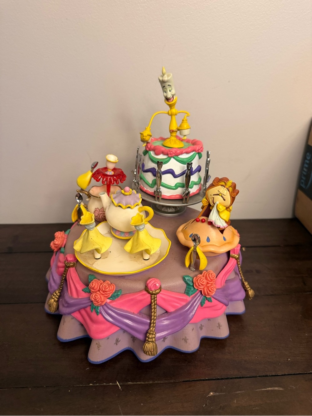 Disney Beauty and the Beast Enesco Be Our Guest Musical Music Box Figurine